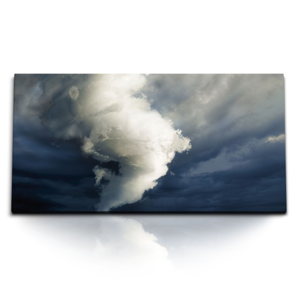 Paul Sinus Art Kunstdruck Bilder 120x60cm Wolkenwirbel Tornado Himmel Wolken Sturm