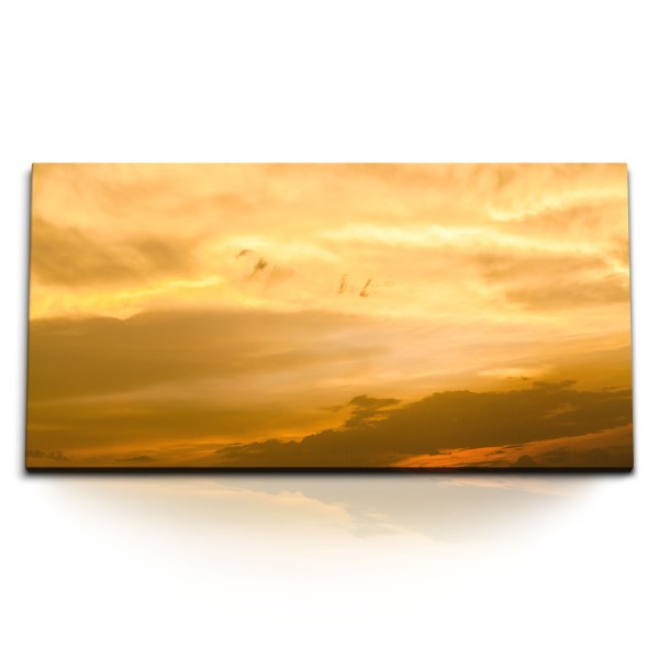 Paul Sinus Art Kunstdruck Bilder 120x60cm Himmel Wolken Rot Sonnenuntergang Abendrot