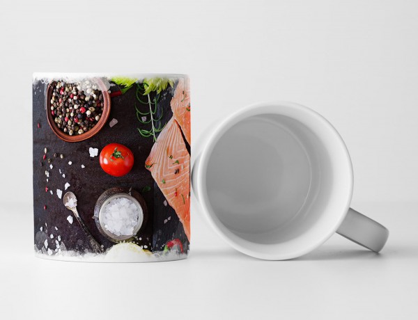 Paul Sinus Art Tasse Geschenk Food-Fotografie – Lachs und Gewürze