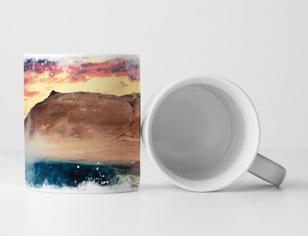 Paul Sinus Art Tasse Geschenk Naturfotografie – sonniger Morgen in Island