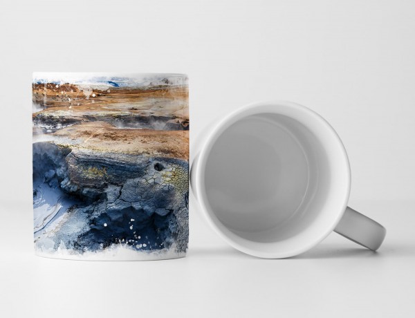 Paul Sinus Art Tasse Geschenk Landschaftsfotografie – Vulkanlandschaft Namafjal Island