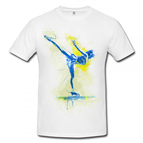 Paul Sinus Art Eiskunstlauf I Premium Herren und Damen T-Shirt Motiv aus Paul Sinus Aquarell