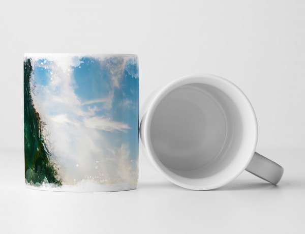 Paul Sinus Art Tasse Geschenk Landschaftsfotografie – Meeresteilung zwischen zwei Riesenwellen