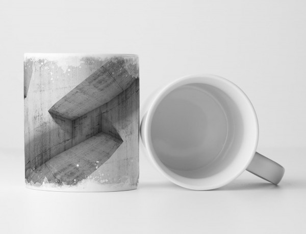 Paul Sinus Art Tasse Geschenk Digitale Grafik – Betonstreben im Licht