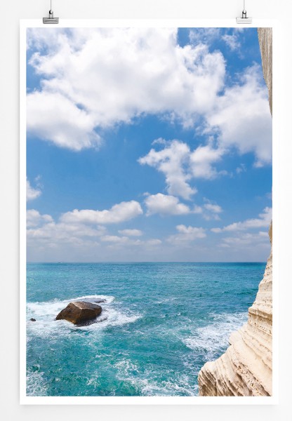 Paul Sinus Art 90x60cm Poster Rosh Hanikra Klippe an der IsraelischLibanesischen Grenze