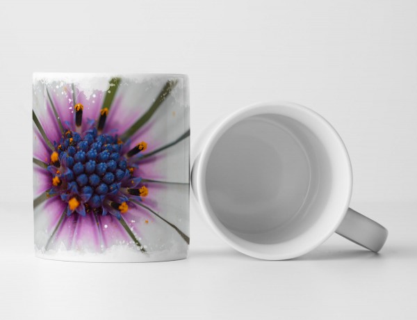 Paul Sinus Art Tasse Geschenk weiß und pink – Blume