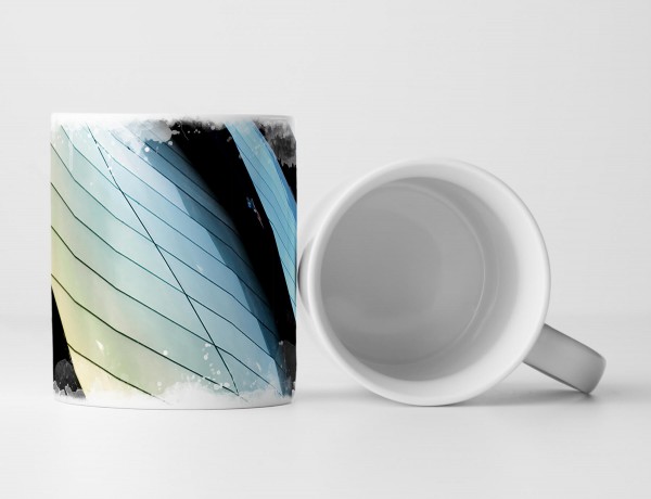 Paul Sinus Art Tasse Geschenk Fotografie – modernes Gebäude in Weitwinkelperspektive