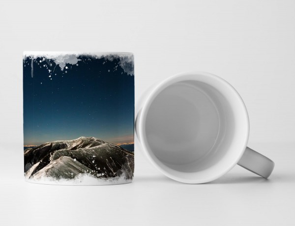 Paul Sinus Art Tasse Geschenk Landschaftsfotografie - Sternenhimmel am Berggipfel