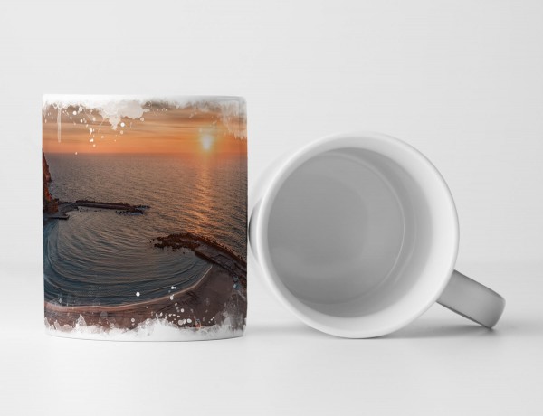 Paul Sinus Art Tasse Geschenk Varna – Sonnenuntergang im Winter