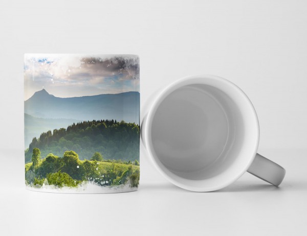 Paul Sinus Art Tasse Geschenk Landschaftsfotografie – Majestätische Waldlandschaft Ukraine