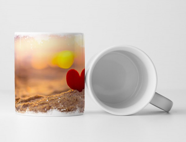 Paul Sinus Art Tasse Geschenk Künstlerische Fotografie – Herz am Strand