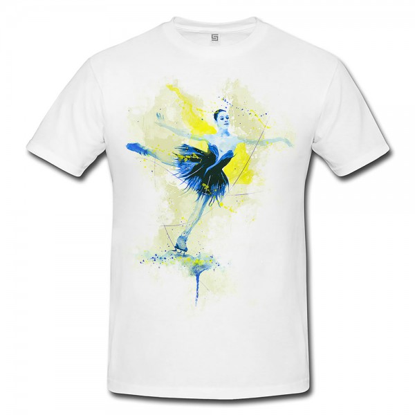 Paul Sinus Art Eiskunstlauf IV Premium Herren und Damen T-Shirt Motiv aus Paul Sinus Aquarell