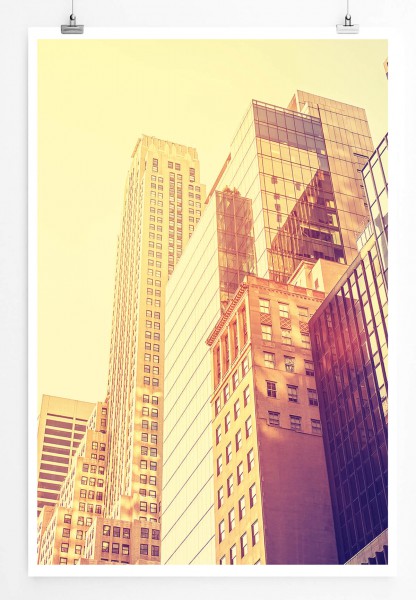 Paul Sinus Art Architekturfotografie  Wolkenkratzer in Manhattan NYC USA 60x90cm Poster