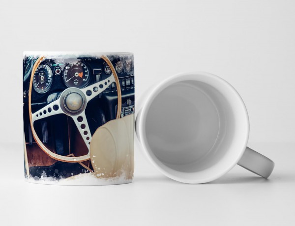 Paul Sinus Art Tasse Geschenk Künstlerische Fotografie – Amaturenbrett eines Oldtimers