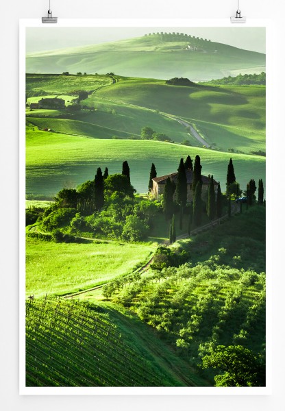 Paul Sinus Art 90x60cm Poster San Quirico d'Orcia Toskana Italien