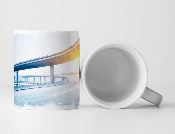 Paul Sinus Art Tasse Geschenk Architekturfotografie – Betonbrücke Shanghai China