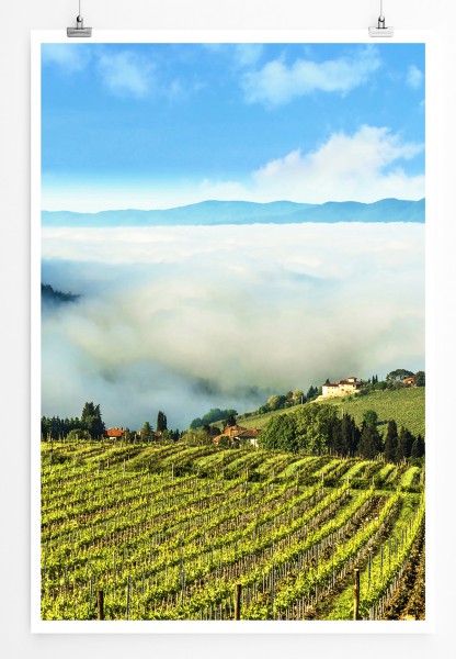 Paul Sinus Art 90x60cm Poster Weingut aus der Toskana Italien