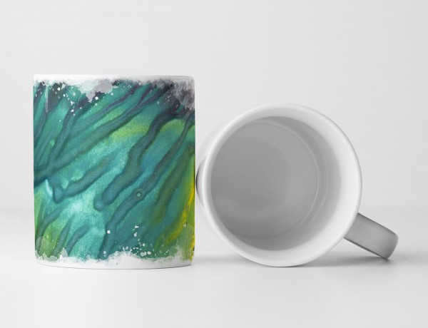 Paul Sinus Art Tasse Geschenk Leuchtendes Aquarell mit Struktur