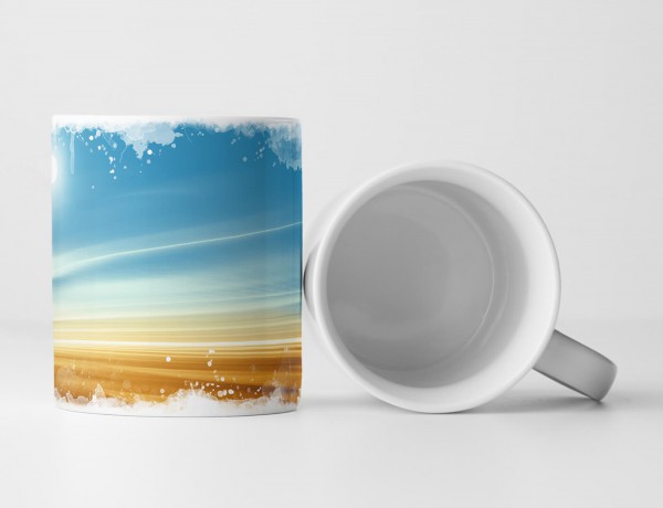 Paul Sinus Art Tasse Geschenk Illustration – Surreale Wüstenlandschaft mit Himmel