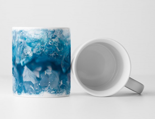 Paul Sinus Art Tasse Geschenk Naturfotografie – Funkelnde blaue Kristalle