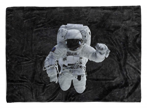 Paul Sinus Art Handtuch Strandhandtuch Saunatuch Kuscheldecke mit Fotomotiv Astronaut Weltall