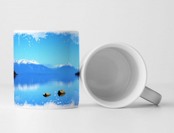 Paul Sinus Art Tasse Geschenk Landschaftsfotografie – Natur Neuseelands am Lake Te Anau