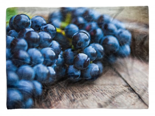 Paul Sinus Art Handtuch Strandhandtuch Saunatuch Kuscheldecke mit Fotomotiv Blaubeeren Früchte