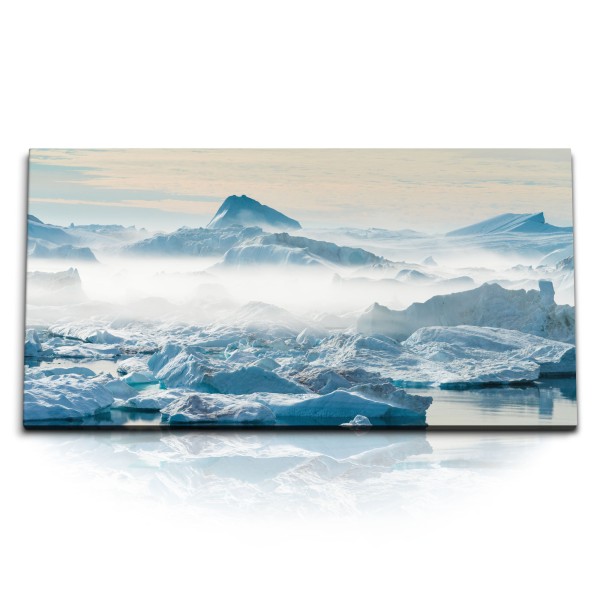 Paul Sinus Art Kunstdruck Bilder 120x60cm Antarktis Schnee Eisberge Ozean Eis Natur