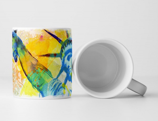 Paul Sinus Art Freiheitsstatue Tasse als Geschenk, Design Sinus Art