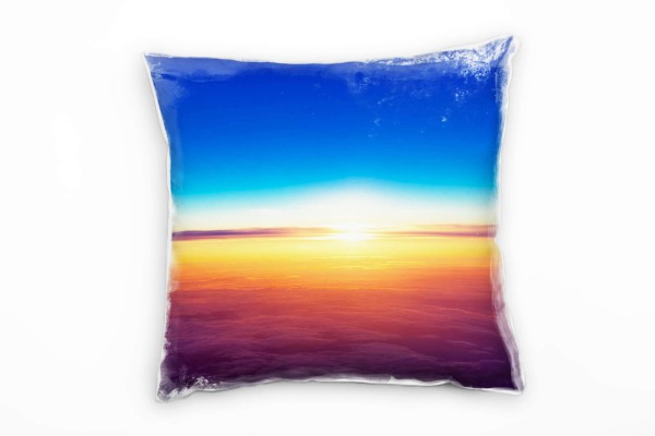 Paul Sinus Art künstlerische Fotografie, Wolken, Sonnenstrahlen, bunt Deko Kissen 40x40cm für Couch Sofa Lounge Zie