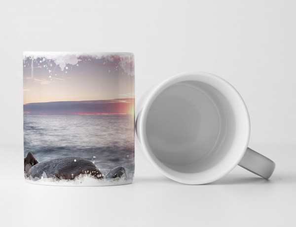 Paul Sinus Art Tasse Geschenk Landschaftsfotografie – Sonnenaufgang im Cot Valley Cornwall UK