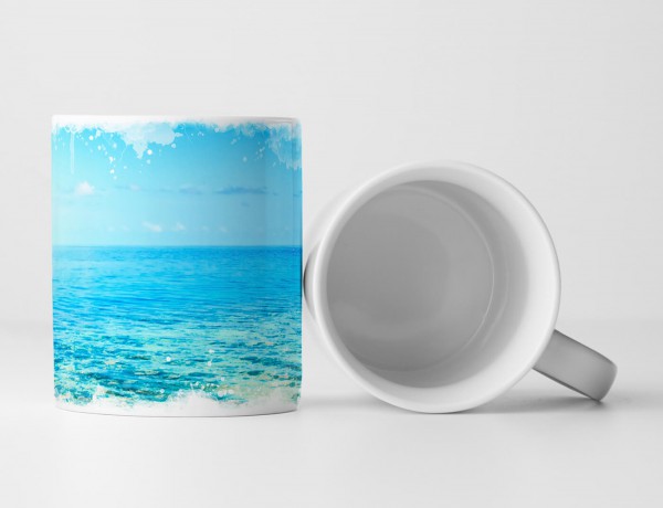 Paul Sinus Art Tasse Geschenk Landschaftsfotografie – Tropischer Ozean Malediven