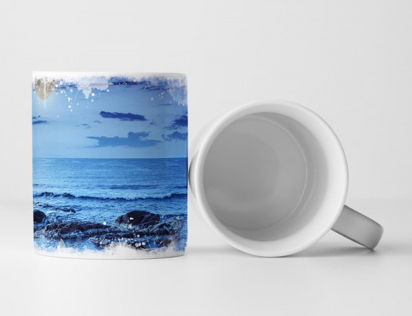 Paul Sinus Art Tasse Geschenk Fotocollage – Vollmondnacht im Felsenmeer