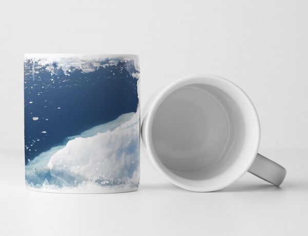 Paul Sinus Art Tasse Geschenk Landschaftsfotografie – Eisberge im Tiefwasser Fjord Grönlands