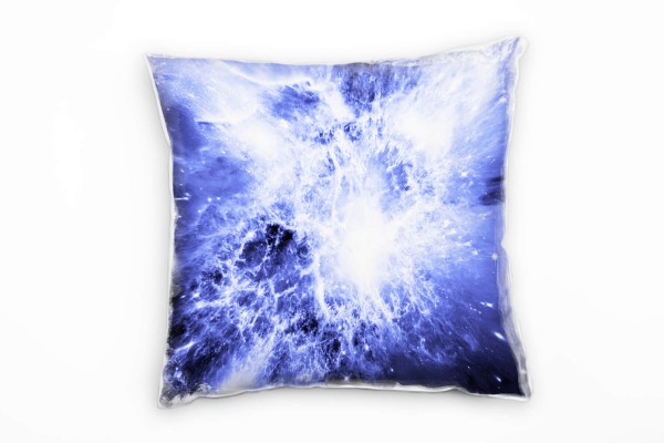 Paul Sinus Art Abstrakt, Natur, blau, schwarz, Sterne, Universum Deko Kissen 40x40cm für Couch Sofa Lounge Zierkis