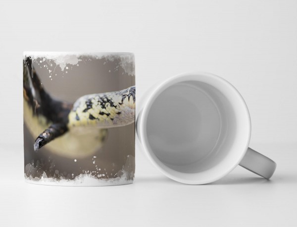 Paul Sinus Art Tasse Geschenk Gelbgrüne Zornnatter – Tierfotografie