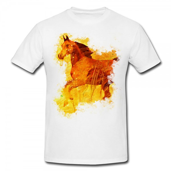 Paul Sinus Art Horse Premium Herren und Damen T-Shirt Motiv aus Paul Sinus Aquarell