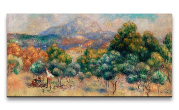 Paul Sinus Art Remaster 120x60cm Pierre-Auguste Renoir weltberühmtes Wandbild Impressionismus Mount of Sainte-Victo