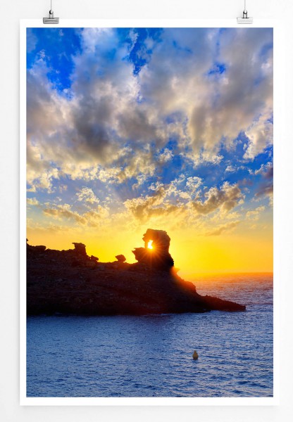 Paul Sinus Art Landschaftsfotografie 60x90cm Poster Menorca bei Sonnenaufgang