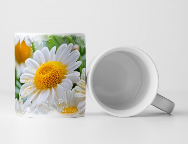 Paul Sinus Art Tasse Geschenk Naturfotografie – Kamille im grünen Gras