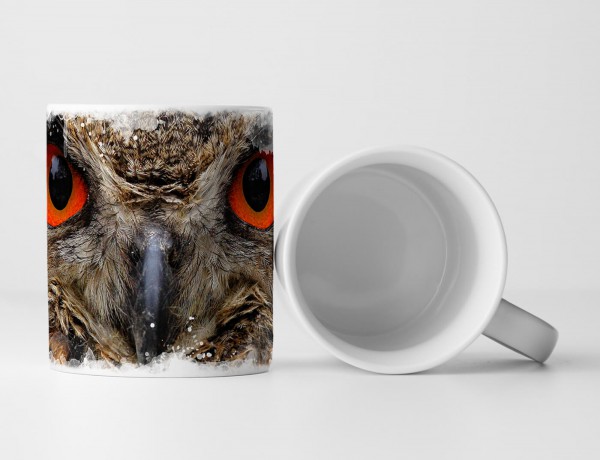 Paul Sinus Art Tasse Geschenk Tierfotografie - Porträt einer Eule