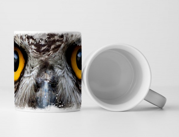 Paul Sinus Art Tasse Geschenk Tierfotografie – Eule im Porträt