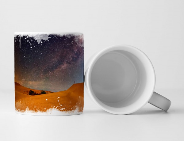 Paul Sinus Art Tasse Geschenk Naturfotografie – Wüste unter dem Sternenhimmel