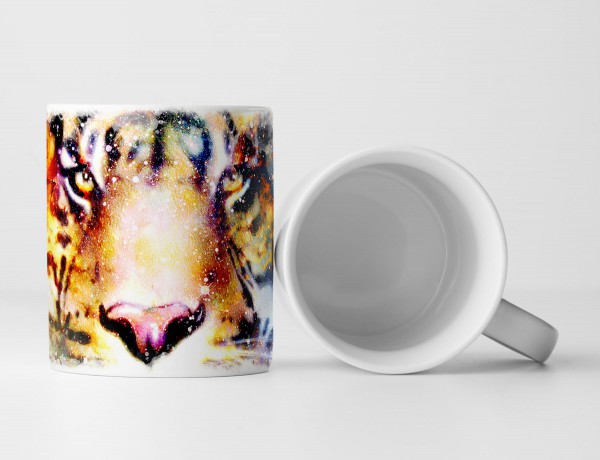 Paul Sinus Art Tasse Geschenk Tiger im All – Fotomanipulation