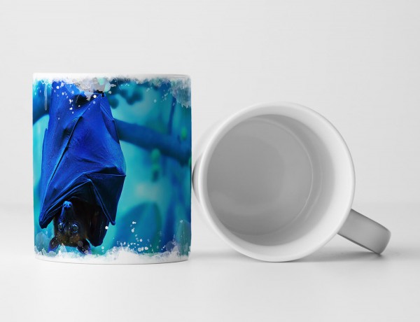 Paul Sinus Art Tasse Geschenk Tierfotografie – Herunterhängende Fledermaus