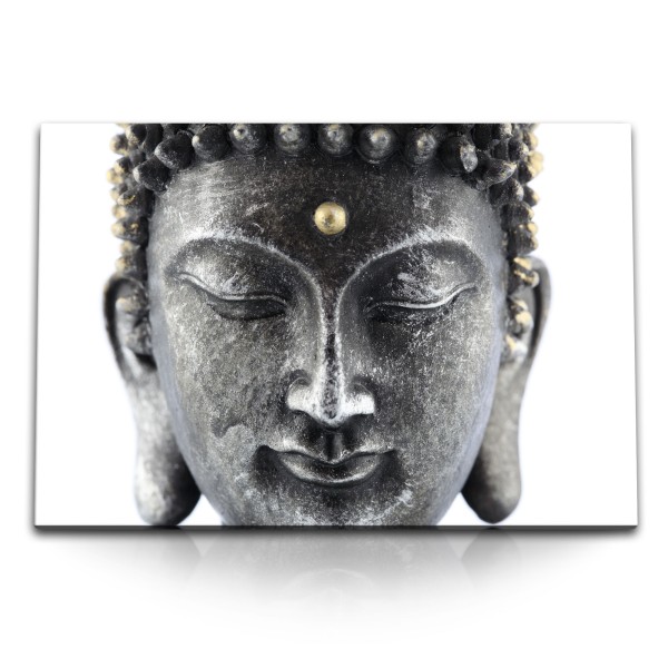 Paul Sinus Art 120x80cm Wandbild auf Leinwand Buddhastatue Buddha Buddhismus Buddhakopf Meditation