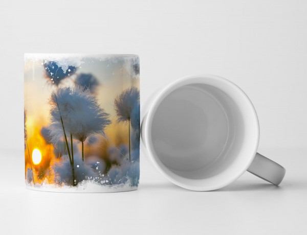 Paul Sinus Art Tasse Geschenk Naturfotografie – Baumwollpflanzen bei Sonnenaufgang