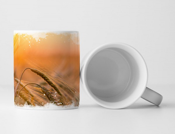 Paul Sinus Art Tasse Geschenk Naturfotografie – Goldenes Weizenfeld in der Sonne