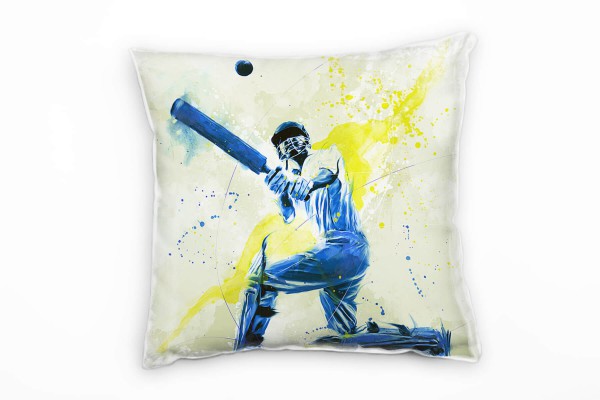 Paul Sinus Art Cricket Deko Kissen Bezug 40x40cm für Couch Sofa Lounge Zierkissen