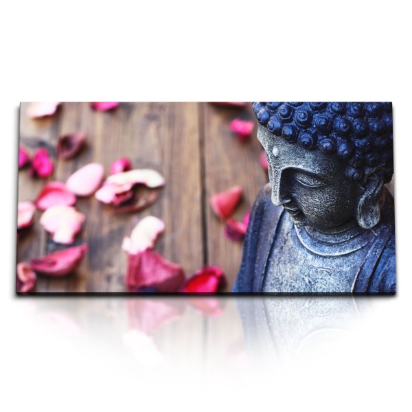 Paul Sinus Art Kunstdruck Bilder 120x60cm Buddhastatue Buddha Buddhismus Meditation Asien